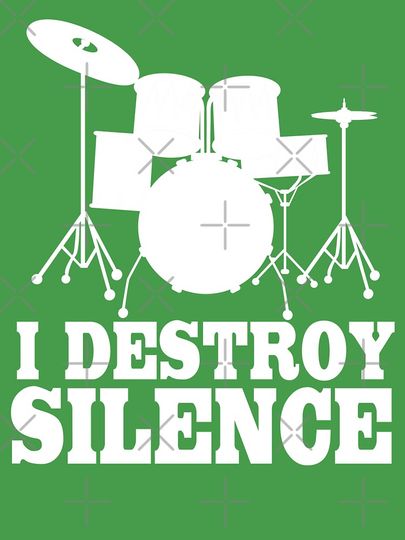  I Destroy Silence Drum Drummer Kids T-Shirt