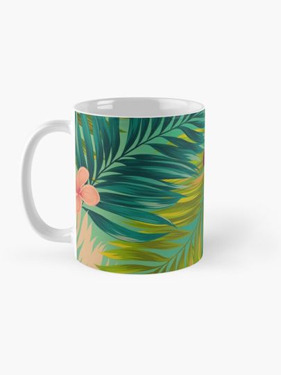 Sunset beach - Hot Summer Tropical Pattern Mug