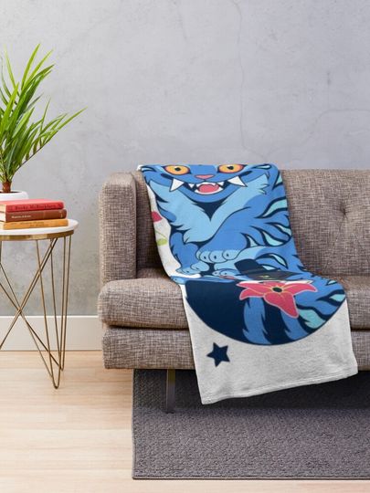 derpy tiger and bird Fleece Blanket, Gift For Fan