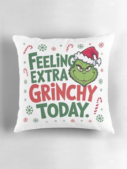 Feeling extra Grin today, Merry Christmas Pillow