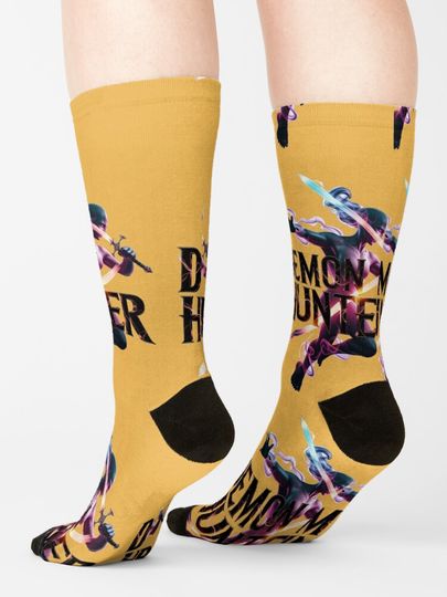Epic Demon Hunter Anime Warrior Sword T-Shirt Socks