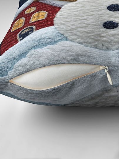 Happy Snowman Pillow