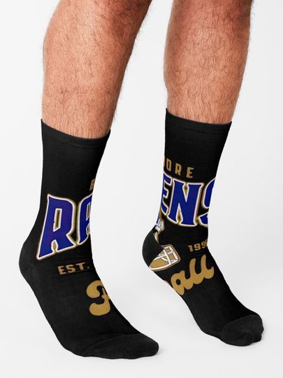 Baltimore Ravens Socks, Gift For Fan