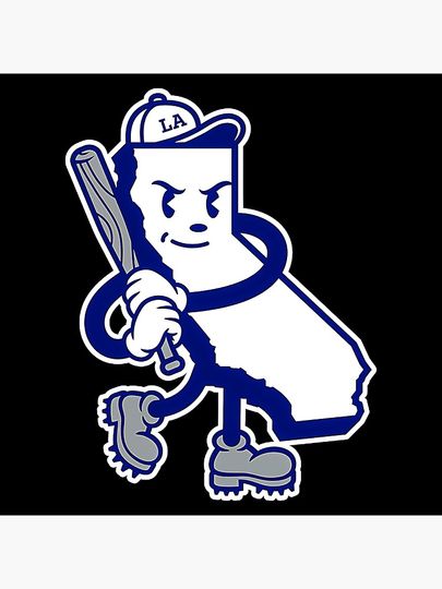 Los Angeles Baseball State Poster