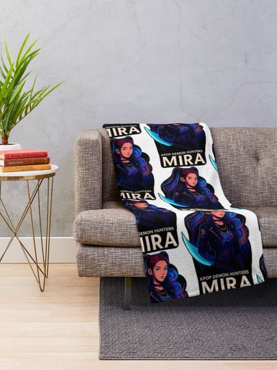 K-Pop Demon Hunters art Mira Fleece Blanket