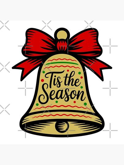 Tis the Season Christmas Bell Pillow