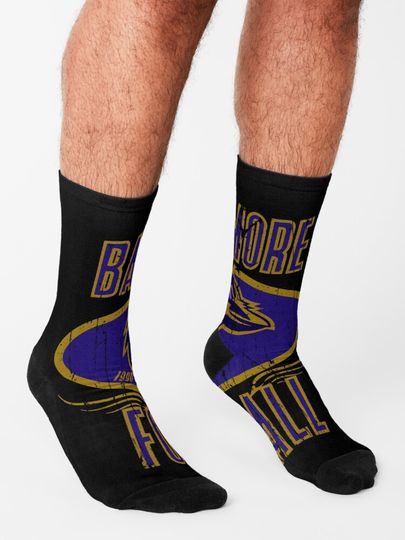 Baltimore Ravens Socks, Gift For Fan