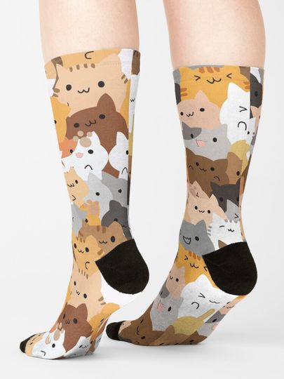 Sweet Happy Cub Kittens - Cats Pattern - CatCat Socks