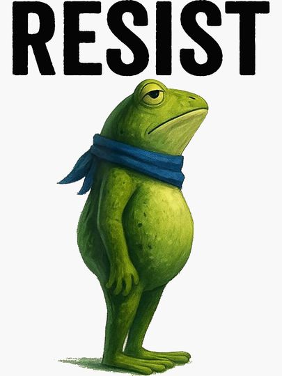 Portland Frog Protest Resist Sticker