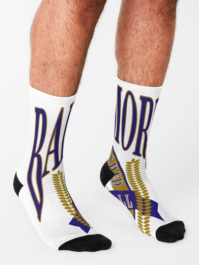 Baltimore Ravens Socks, Gift For Fan