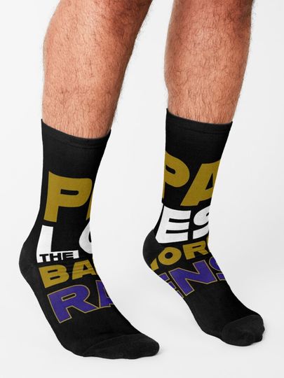 Baltimore Ravens Socks, Gift For Fan