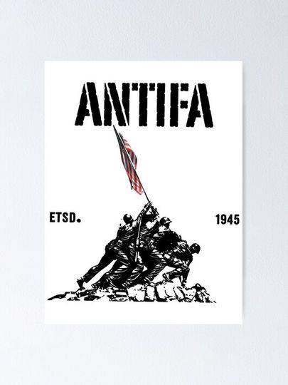 Antifa estd 1945 Patriotic Anti Fascist, Pro Democracy No Kings Poster