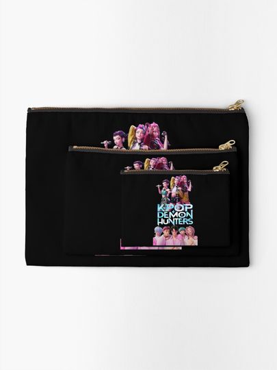 Animated Kpop Films 2025 Logo Musical Fan K-Pop Demon Hunters  Zipper Pouch