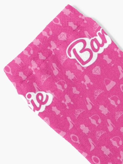 Pink Barbi Logo & Pattern Socks