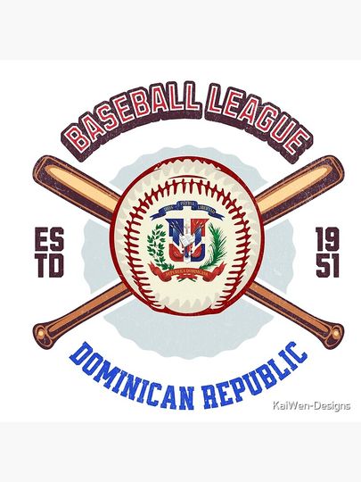 Vintage Dominican Republic Baseball Poster