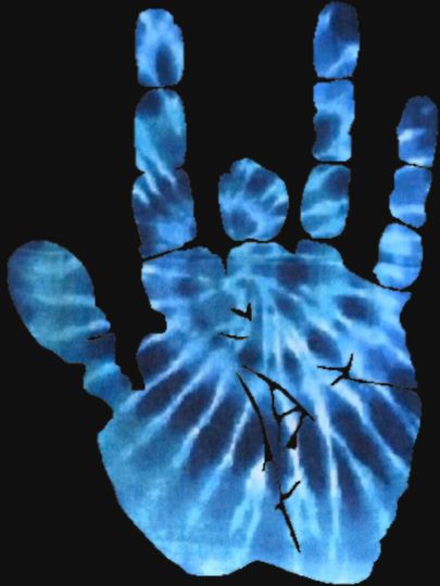 Blue Groovy Jerry Hand Racerback Tank Top