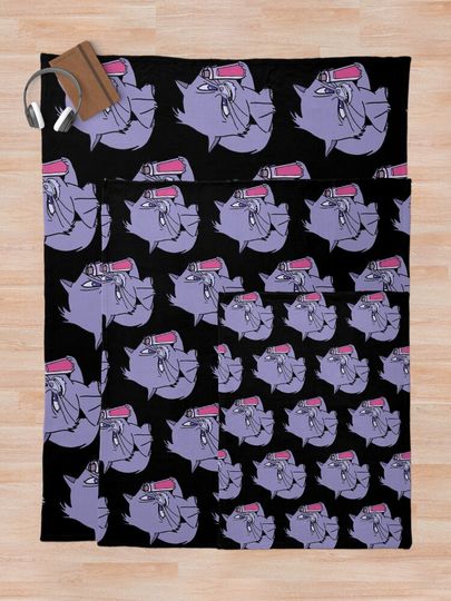 Yzma Cat With Poison Bottle Throw Blanket