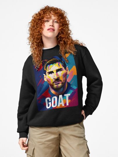 Messi The Goat Pullover Sweatshirt