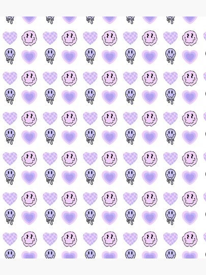 pastel purple smiley faces & hearts pack   Backpack
