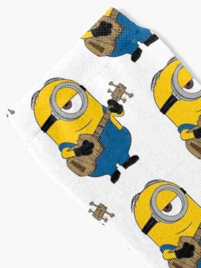 Minion Play Guitar Socks