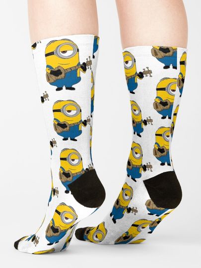 Minion Play Guitar Socks