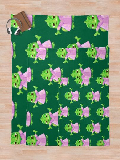 Pascal in a dress - Tangled  Throw Blanket