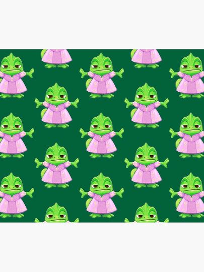 Pascal in a dress - Tangled  Throw Blanket