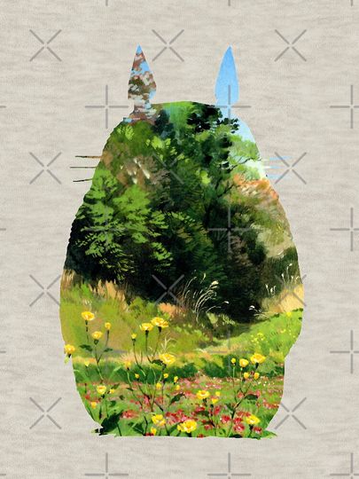 Totoro Minimalist Design Pullover Sweatshirt