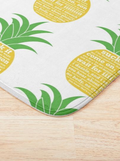 Psych Quotes Pineapple Bath Mat
