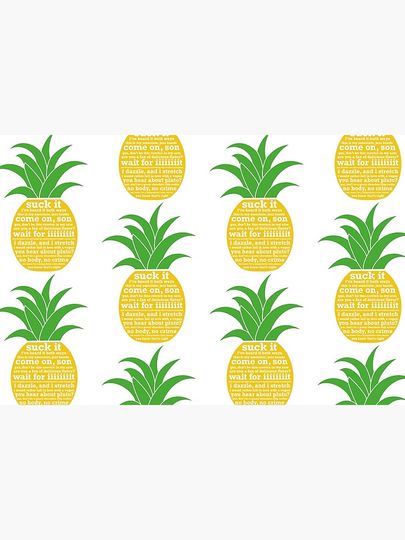 Psych Quotes Pineapple Bath Mat
