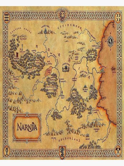 Map of Narnia Premium Matte Vertical Poster