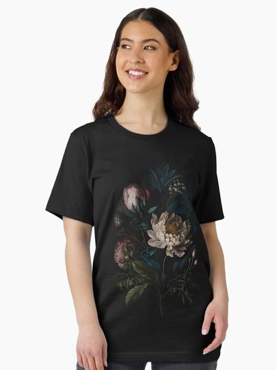 Dark Academia Peony Botanical Essential T-Shirt