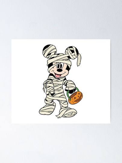 Mickey Mummy Disney Halloween Poster