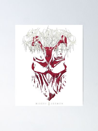 Misery Sermon Classic Poster - Heavy Metal Band Wall Art Print