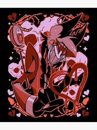 Alastor Hazbin Hotel Poster Wall Art Print for Interior Decor