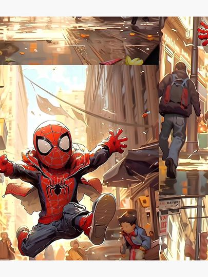 spiderman children's version, cute spiderman midjourney special design Backpack