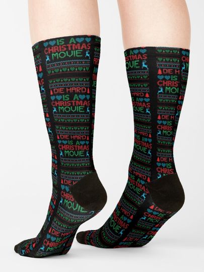 die hard is a christmas movie jumper Socks