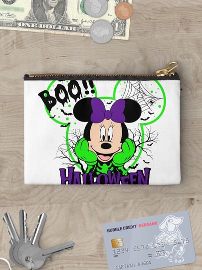 Retro Disney Halloween Cosmetic Bag, Halloween Cosmetic Bag