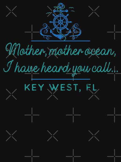 Key West Florida, Mother Ocean Design Racerback Tank Top