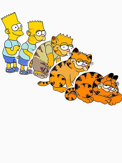 Bart to Garfield Pullover Hoodie