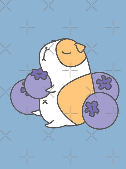 Guinea pig and blueberry  Kids T-Shirt
