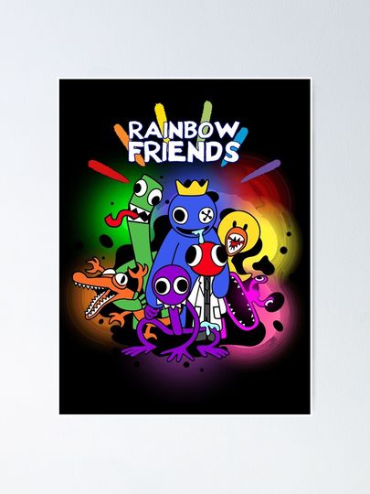 Rainbow Friends Hug it Out Colors Poster