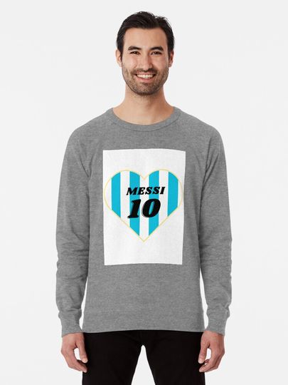 MESSI HEART Sweatshirt, Lionel Messi Sweatshirt, Messi Fan Sweater