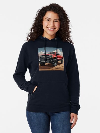 Chevy Silverado on trail illustration Hoodie