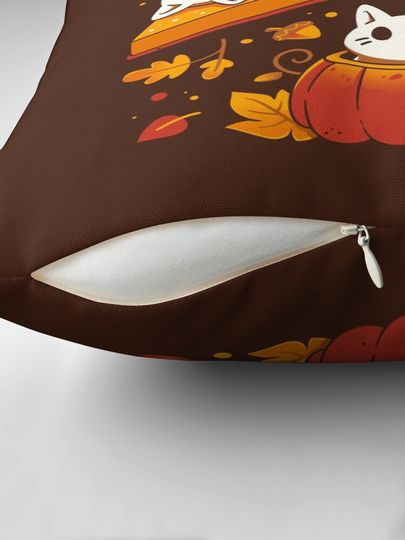 Pumpkin Party Kittens - Fall Cats Pillow