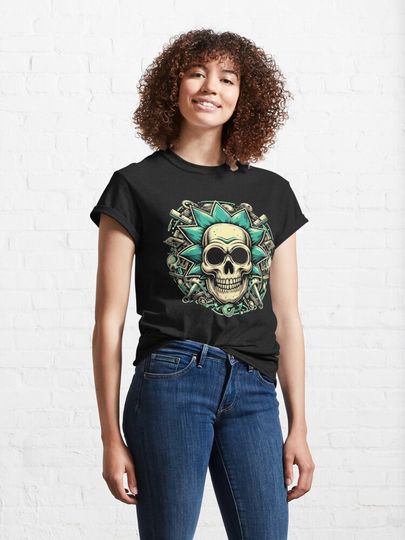 Rick an Rickandmorty, Skull head Classic T-Shirt