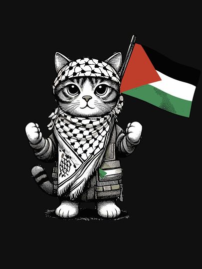 Palestine Cat Active T-Shirt