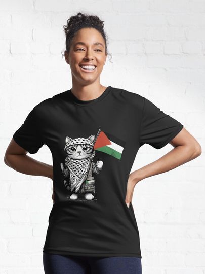 Palestine Cat Active T-Shirt