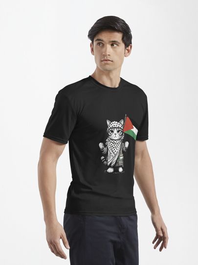 Palestine Cat Active T-Shirt