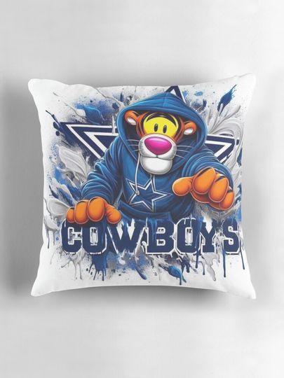 Dallas Cowboys Tiger Cartoon Shape Pillow